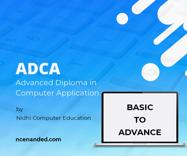 advanced diploma in computer application by nidhi computer education, computer training institute, nanded
